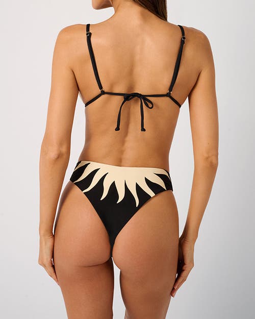Weworewhat Sun Wave Triangle Bikini Top In Black