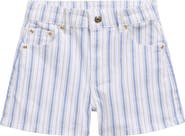 Tractr Kids' Brittany Stripe Denim Shorts