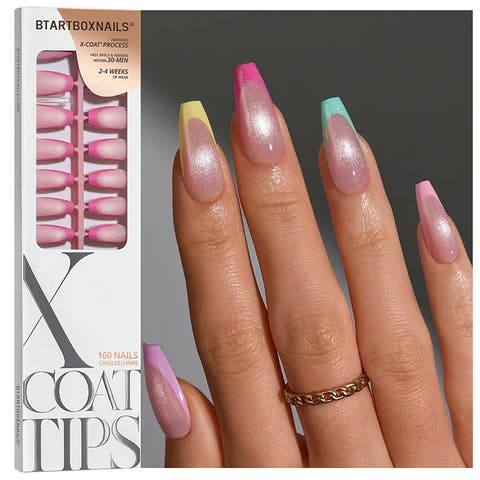 Soft Gel Nail Tips XCOATTIPS® French Brighter Pastel - Cat-Eye Base Collection