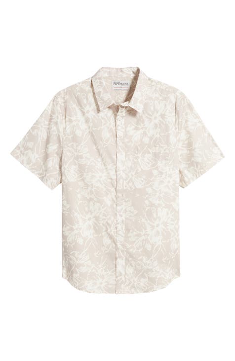 Florence Floral Short Sleeve Cotton Button-Up Shirt