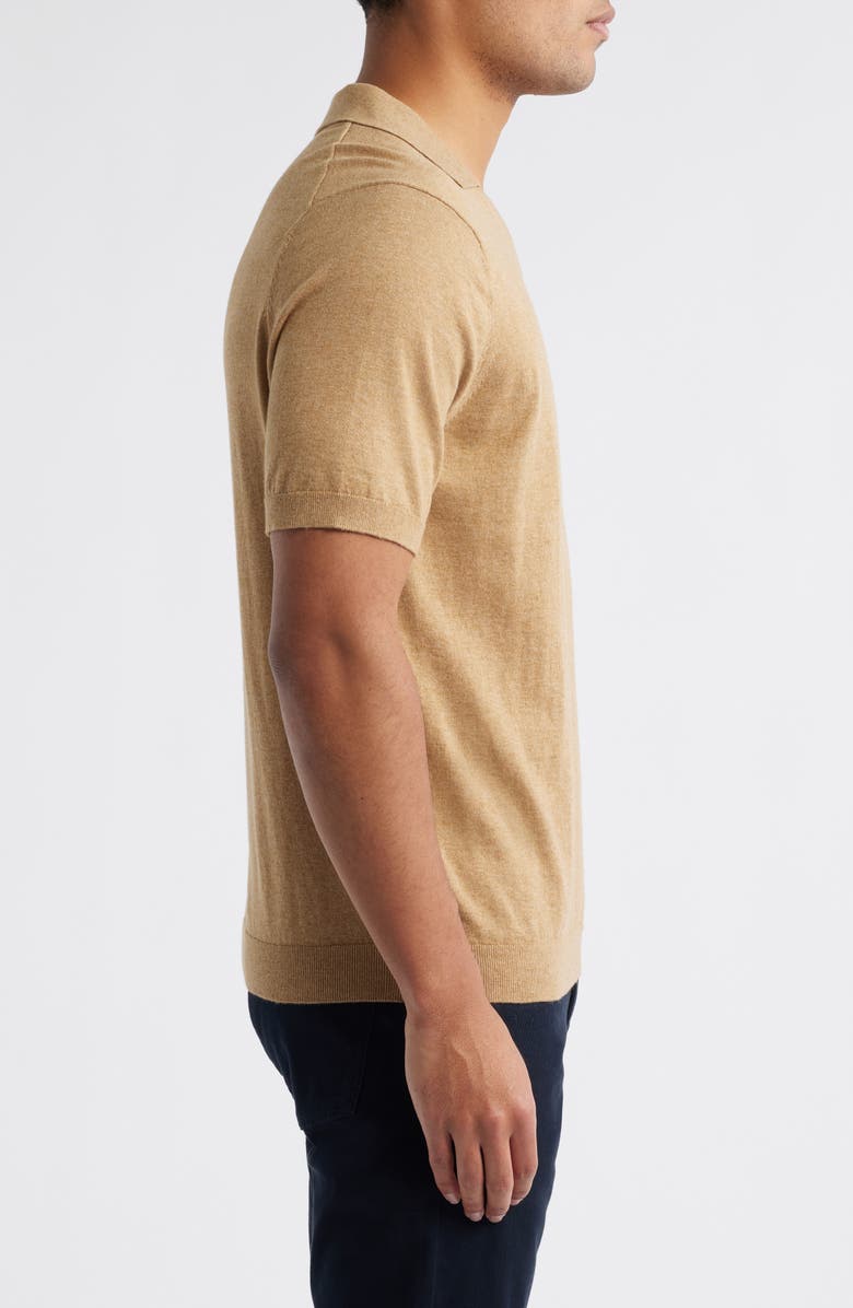 Scott Barber Short Sleeve Johnny Collar Polo Sweater, Alternate, color,