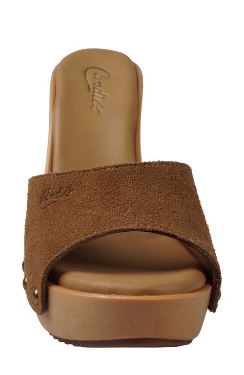 Candies Candie's Viviana Platform Sandal In Tan Suede