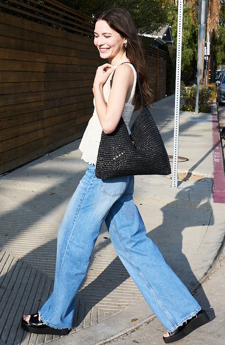 Oryany Raffia Triangle Shoulder Bag, Alternate, color,