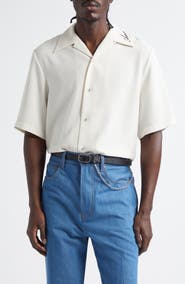 AMIRI Logo Embroidered Camp Shirt