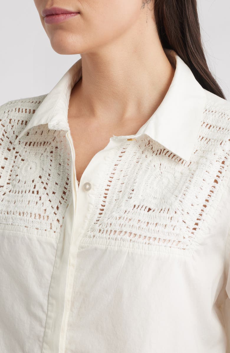 Cleobella Montana Woven Shirt, Alternate, color, Ivory