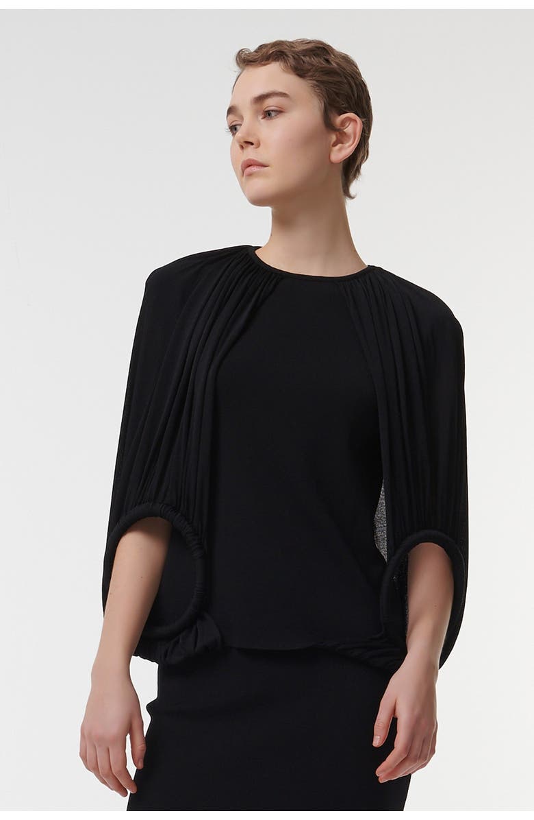 Leem Double-Hoop Knitted Top, Alternate, color, Black