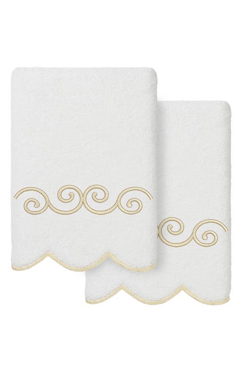 Symmetra Scallop Set of 2 Hand Towels