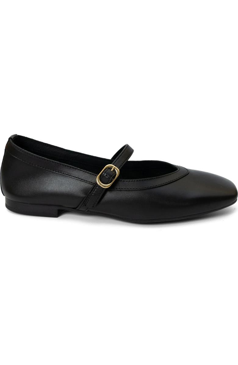 Menina Step Greta Leather Mary Jane Flat, Main, color, Black