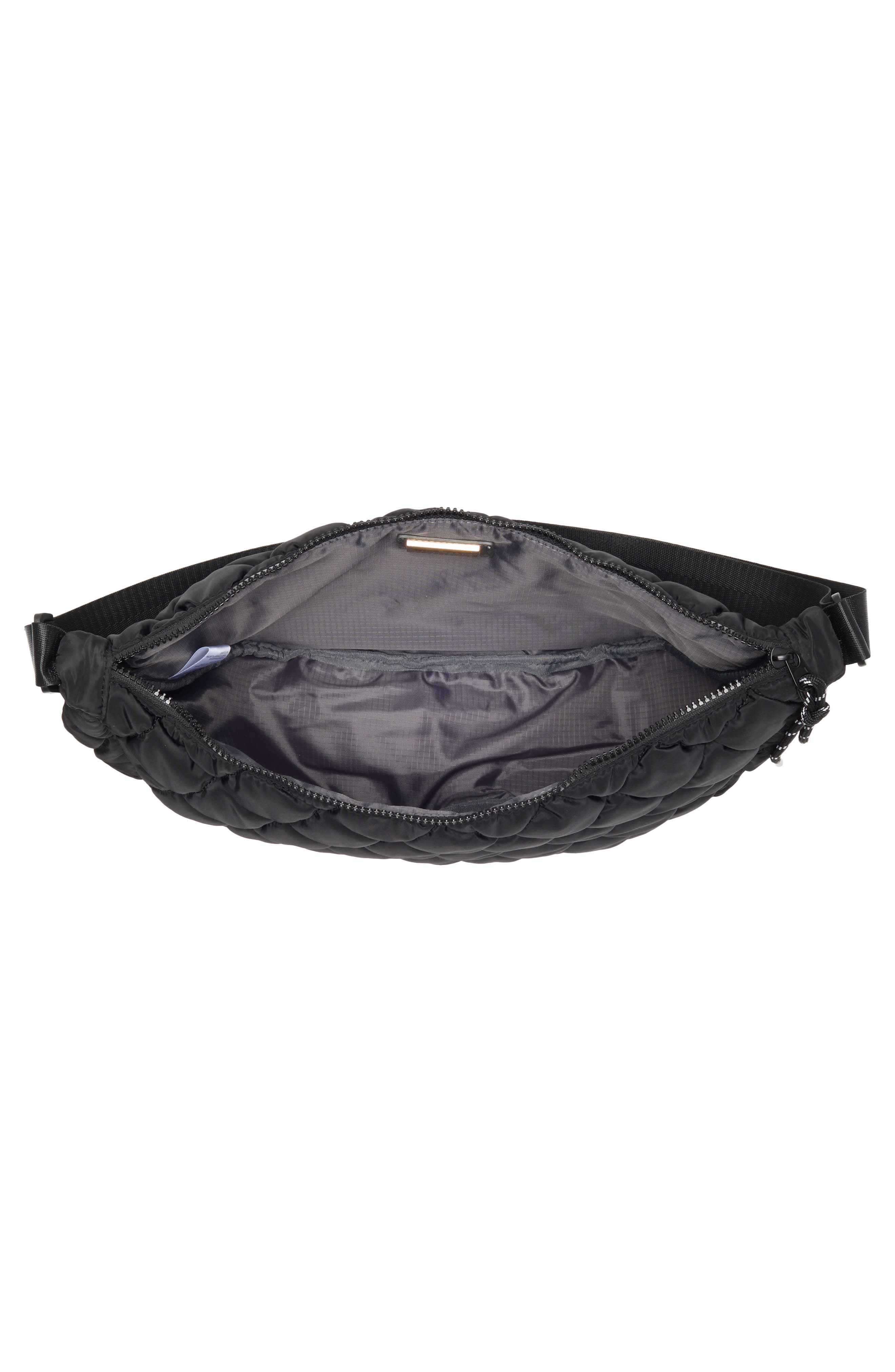 URBAN EXPRESSIONS HANDBAGS Half Moon Quilted Shoulder Bag, Alternate, color, Black