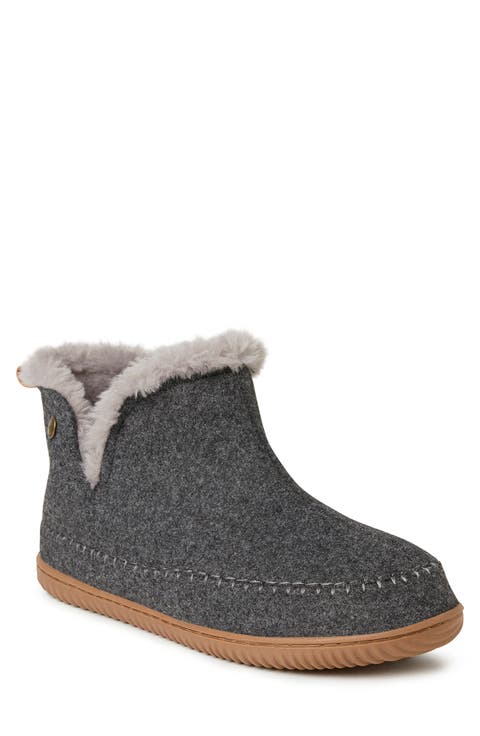 DEARFOAMS Brix Faux Fur Lined Slipper