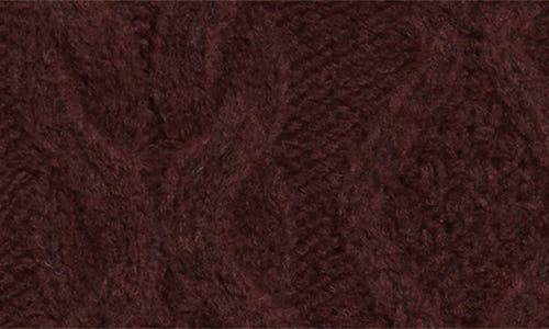 525 Reba Funnel Neck Cable Sweater In Burgundy