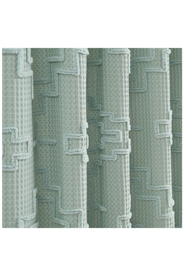 Kiva Steps Shower Curtain, Alternate, color, SKY GRAY