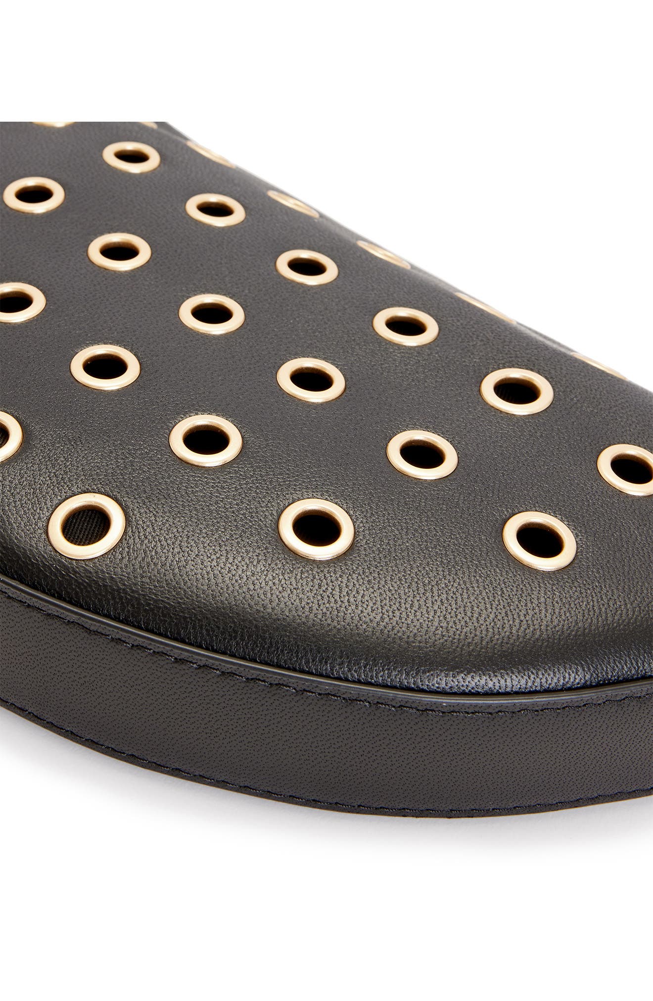 AllSaints Half Moon Grommet Crossbody Bag, Alternate, color, 