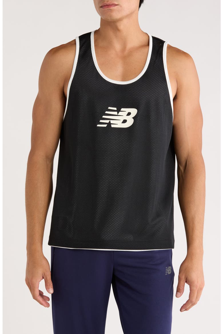 Game Reversible Mesh Jersey Tank, Alternate, color, WHITE/ BLACK