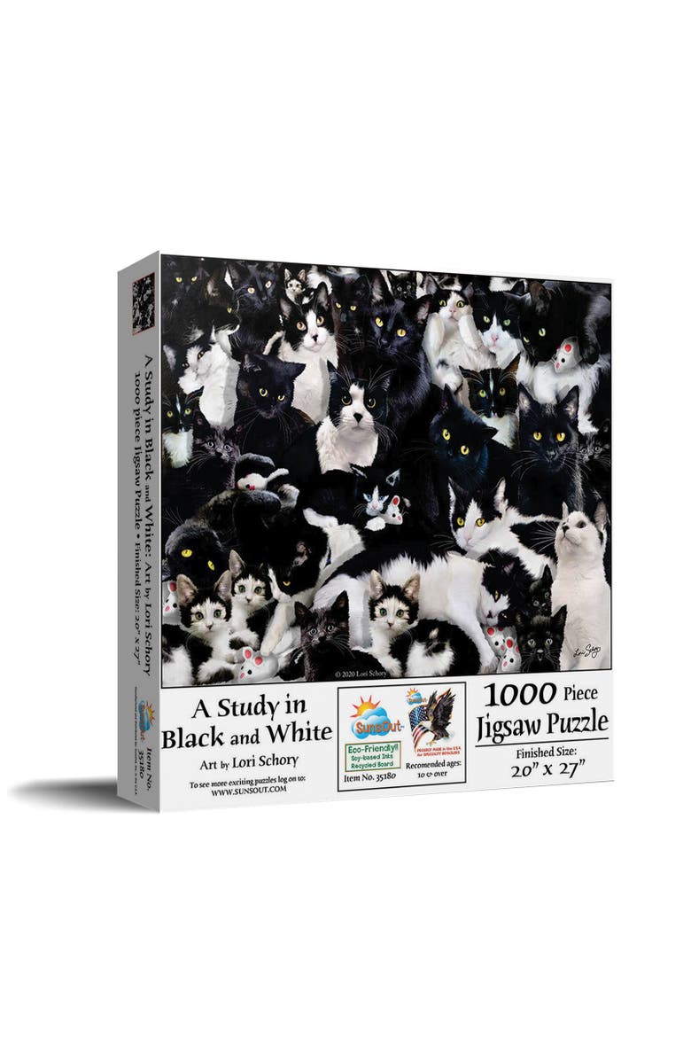 Study in Black and White 1000 piece Jigsaw Puzzle for Adults, Main, color, Multicolor