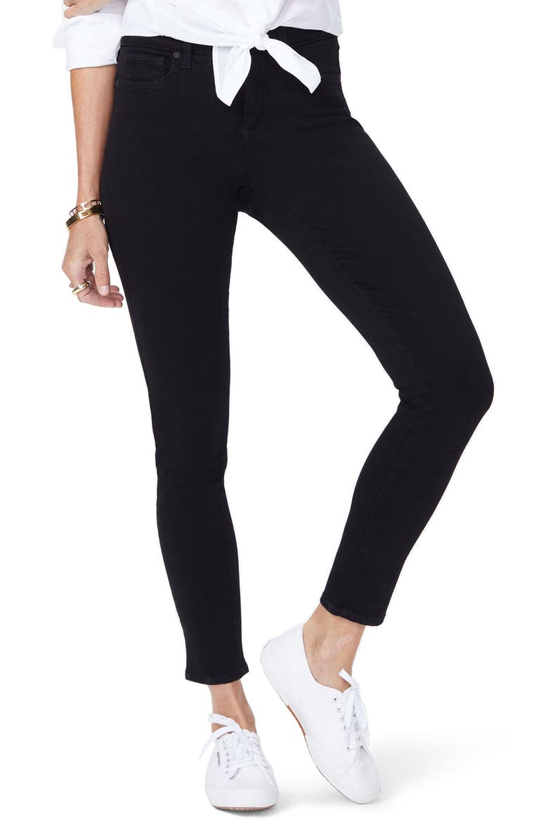 Ami Stretch Super Skinny Jeans, Main, color, BLACK