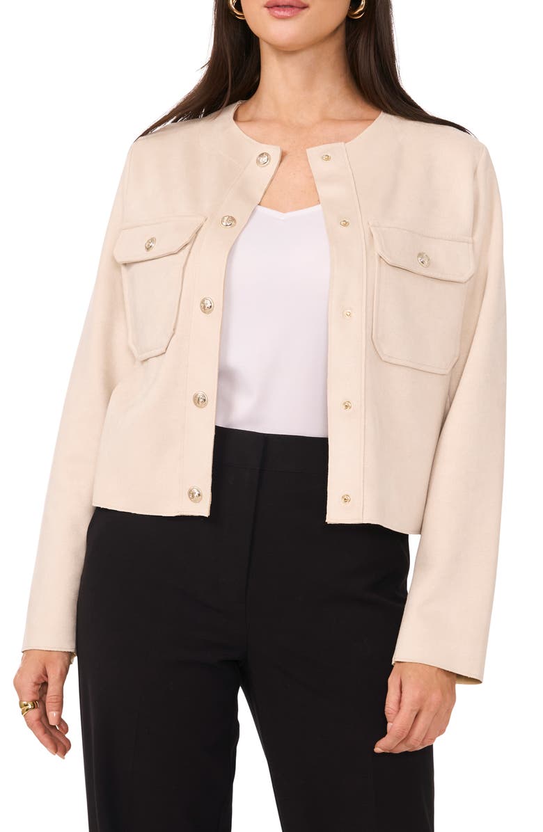 Vince Camuto Raw Edge Jacket, Main, color, Natural Sand