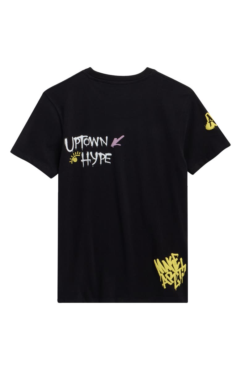 DENIM AND FLOWER Kids' Graffiti Graphic T-Shirt, Alternate, color, Black