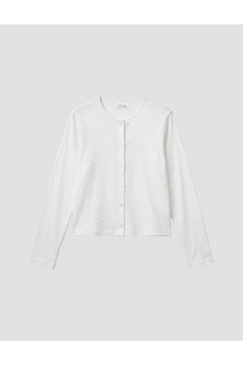 Mikaela Long Sleeve Cardigan, Alternate, color, Ecru