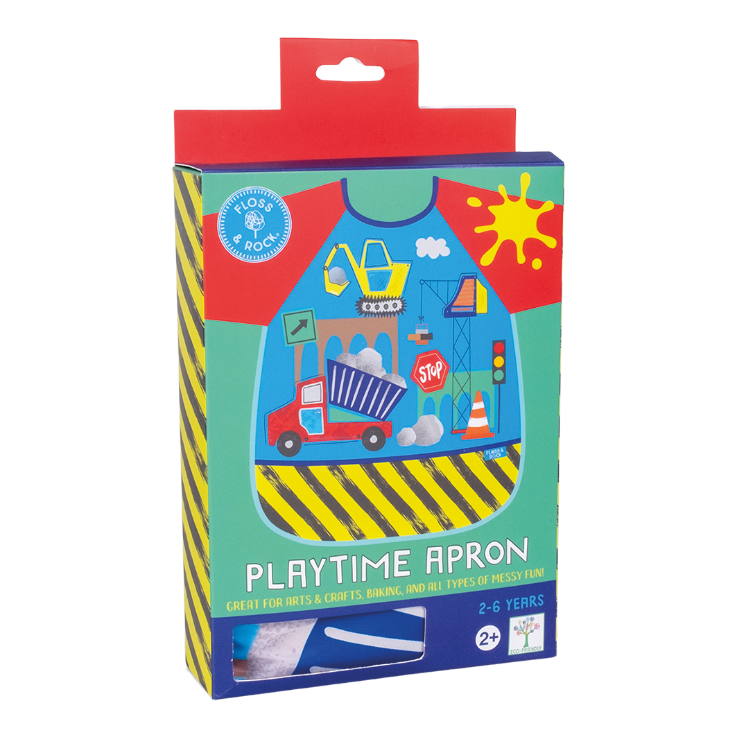 Floss & Rock Apron with Sleeves in Construction 