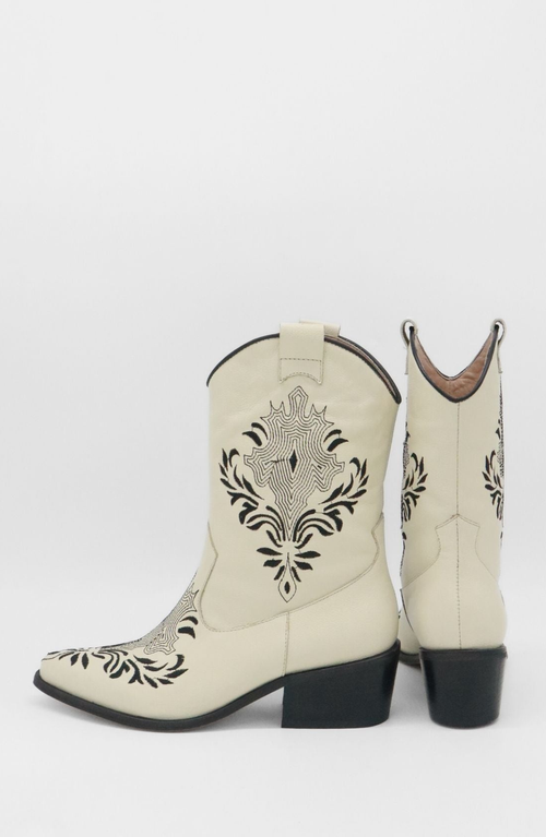 Stivali New York Knox Cowboy Boots In Neutral