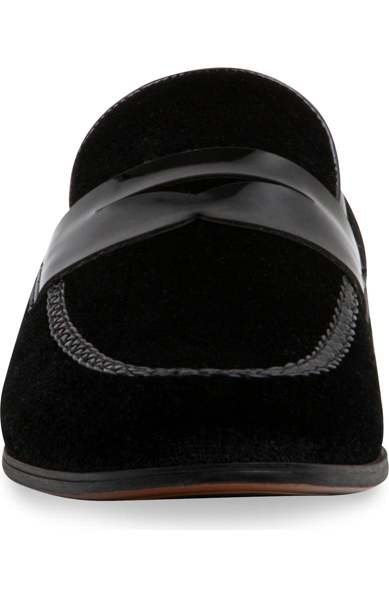 Steve Madden Crescent Velvet Penny Loafer, Alternate, color, Black Velvet