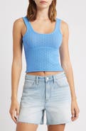 PacSun Keenan Pointelle Cotton Sweater Tank