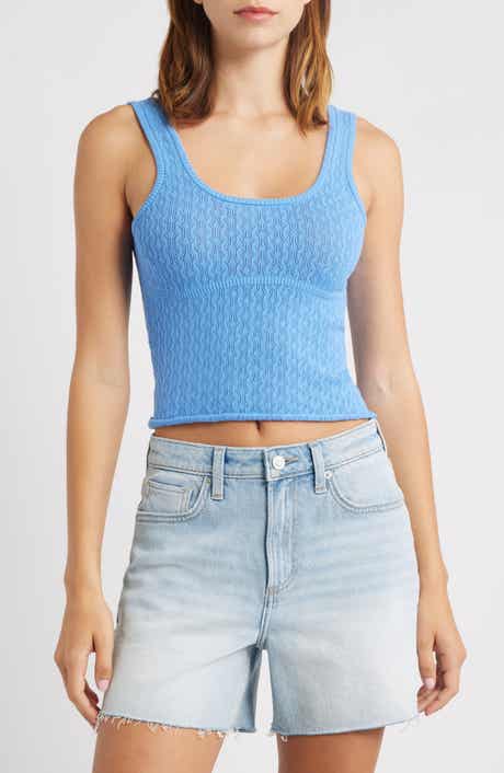 PacSun Keenan Pointelle Cotton Sweater Tank