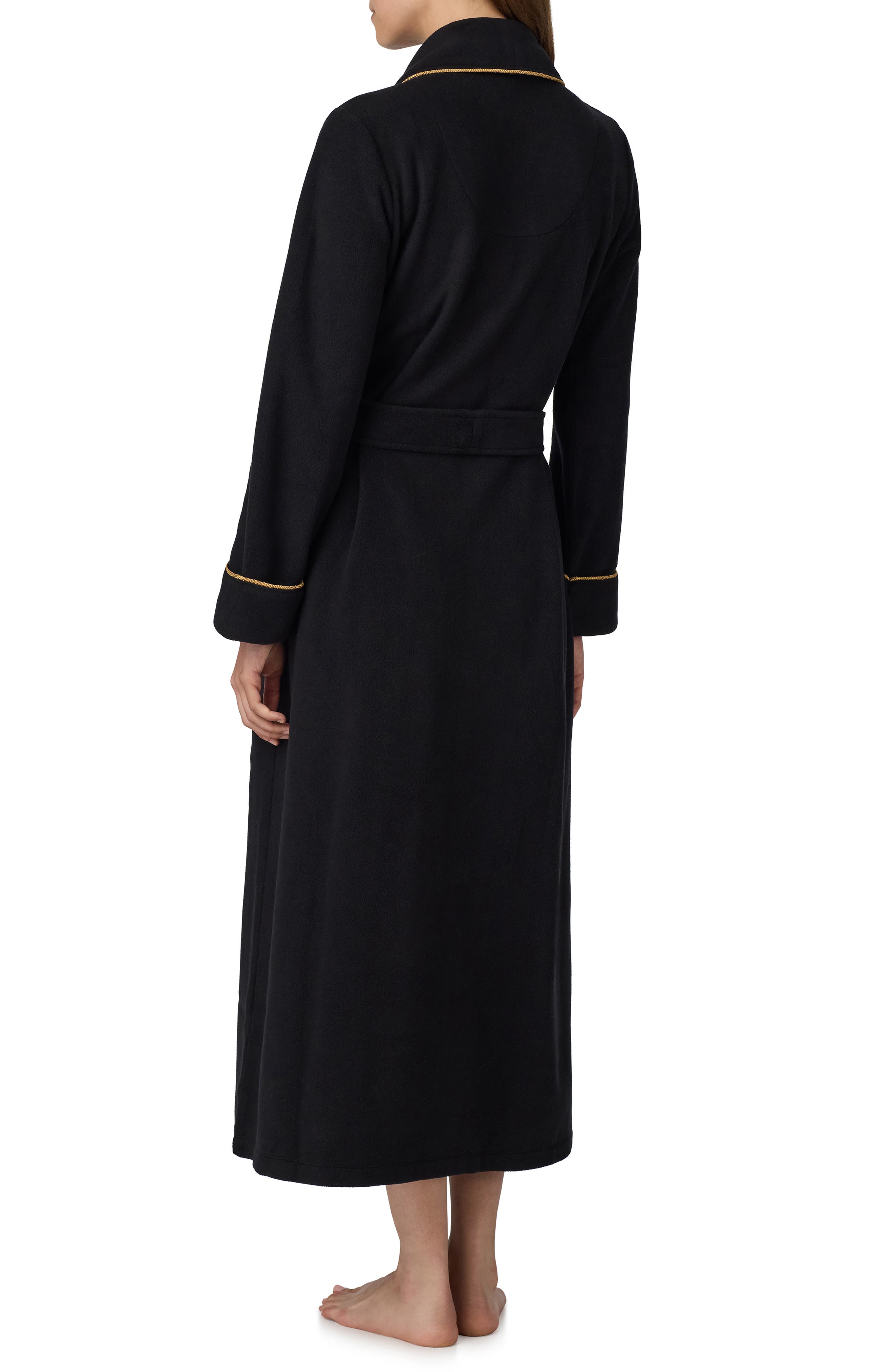 Lauren Ralph Lauren Shawl Collar Fleece Long Robe (Women) | Nordstrom