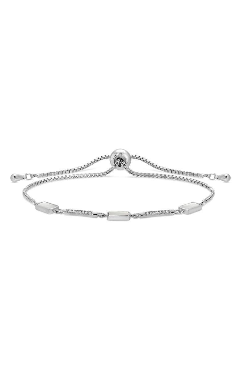 EYE CANDY LOS ANGELES Set of 3 Maryam Cubic Zirconia Bolo Bracelets, Alternate, color, Silver