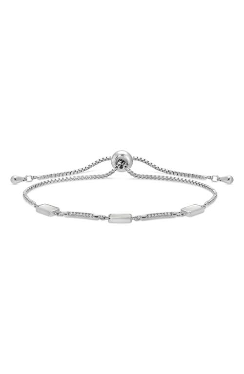 Eye Candy Los Angeles Set Of 3 Maryam Cubic Zirconia Bolo Bracelets In Silver