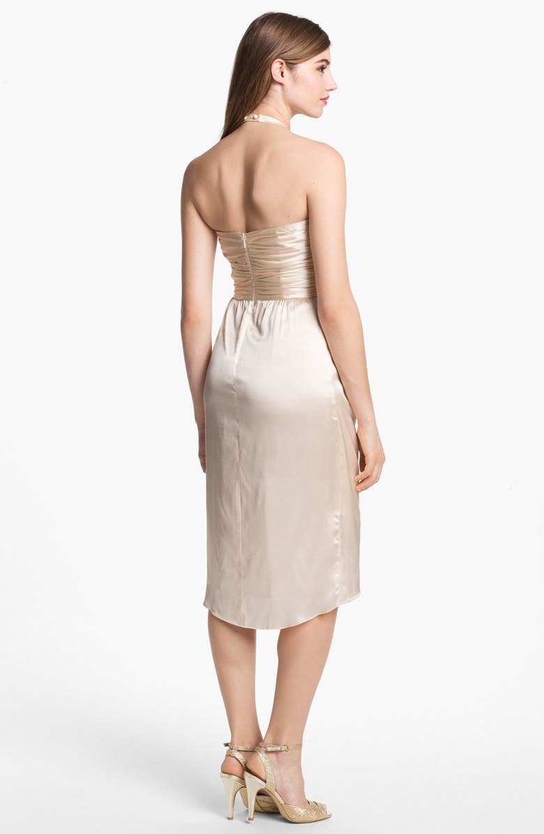 Suzi Chin for Maggy Boutique Embellished Charmeuse Halter Dress, Alternate, color, 