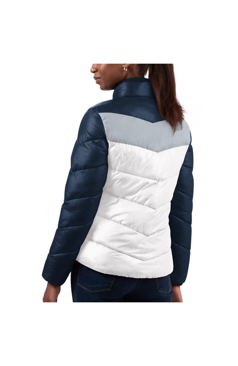 G-III 4HER BY CARL BANKS Women's G-III 4Her by Carl Banks  White/Navy Dallas Cowboys New Star Quilted Full-Zip Jacket, Alternate, color, 