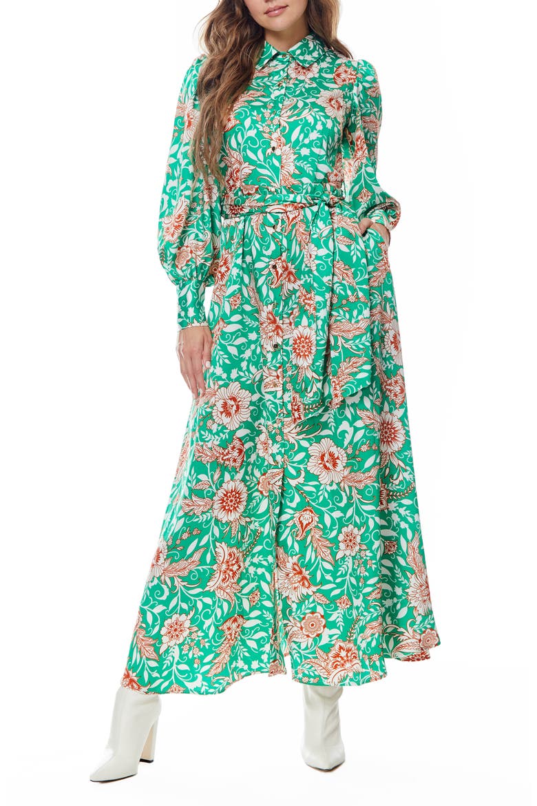 Rebel Twill Maxi Dress, Main, color, FIORE