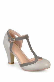 Journee Collection Olina T-Strap Pump - Narrow Width