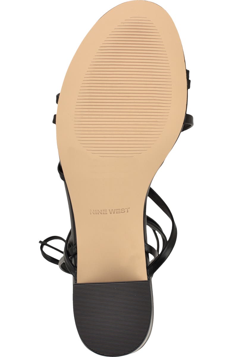 Nine West Aloud Ankle Wrap Sandal, Alternate, color, Black