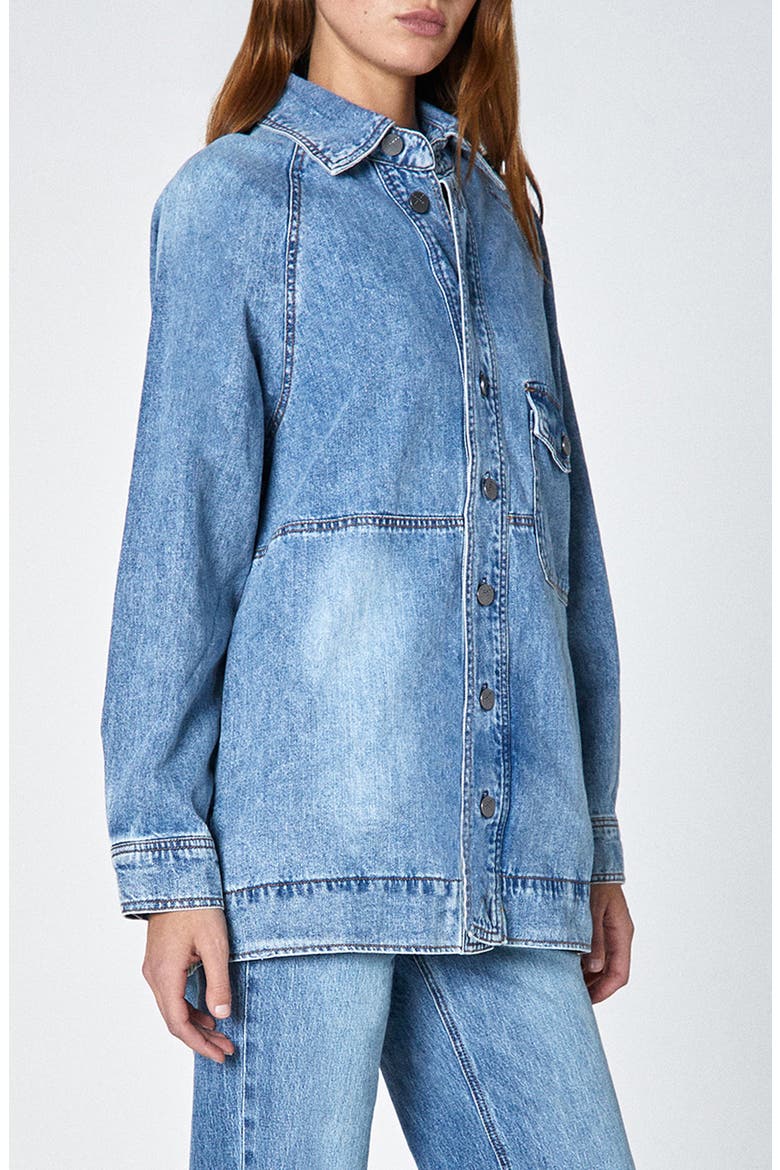 Gia Denim Jacket, Alternate, color, ATOMIC