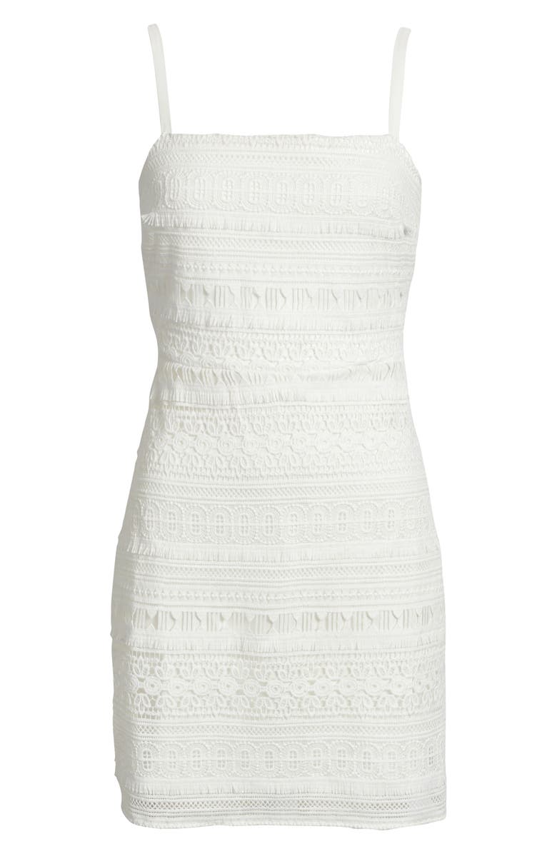 Sam Edelman Lace Shift Minidress, Alternate, color, White