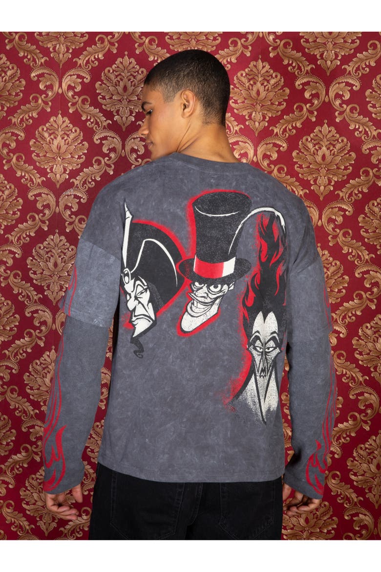 Princess Long Sleeve Layered T-Shirt, Alternate, color, Charcoal Hades