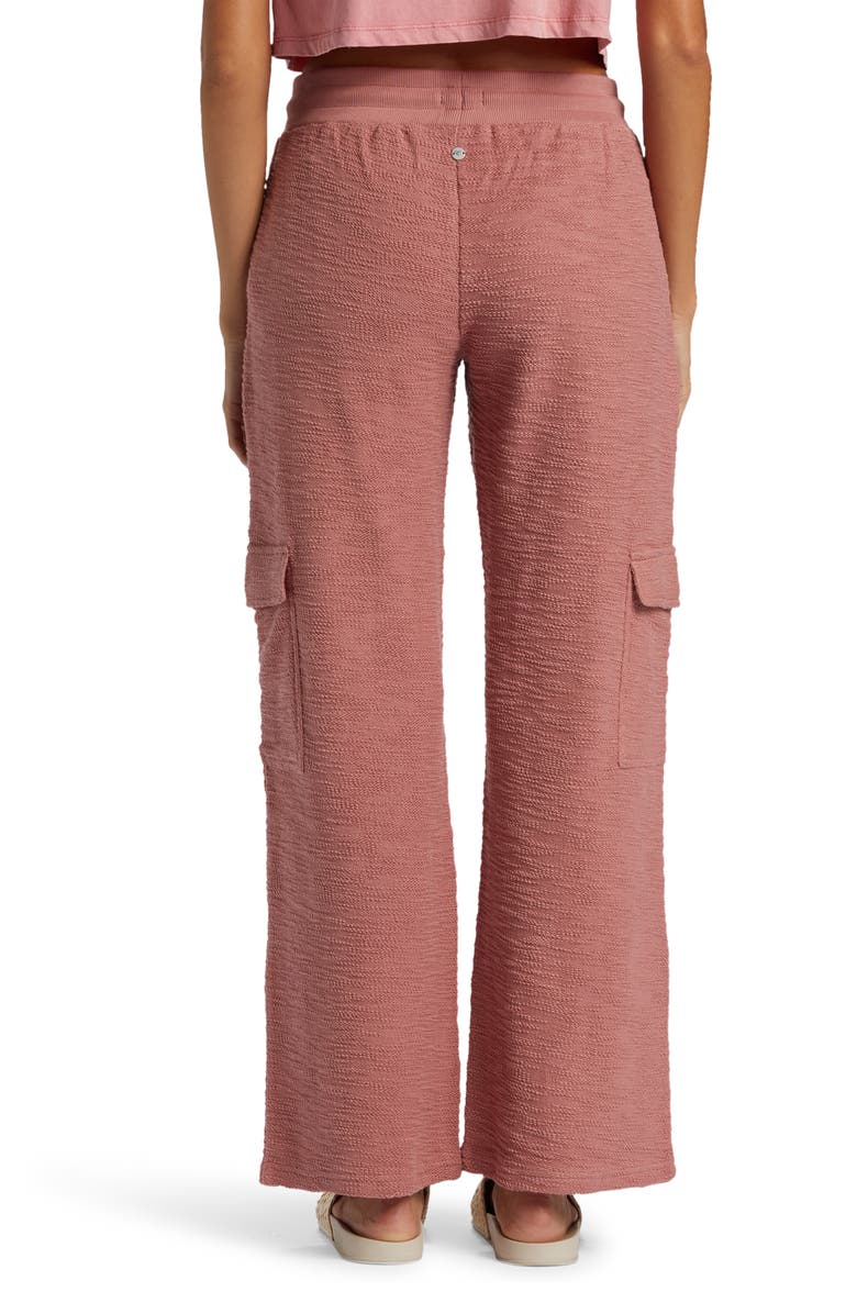 Roxy Off the Hook Cotton Blend Terry Cargo Pants, Alternate, color, Ash Rose