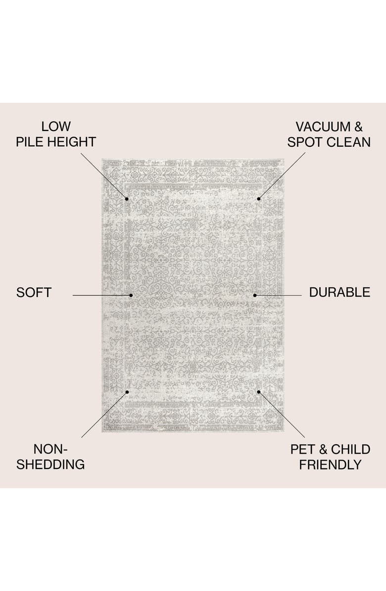 JONATHAN Y Ferro Filigree Area Rug, Alternate, color, Gray/Dark Gray