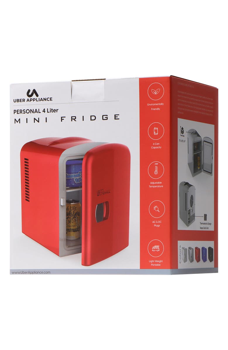 UBER APPLIANCE 6-Can Mini Fridge - Red, Alternate, color, Red