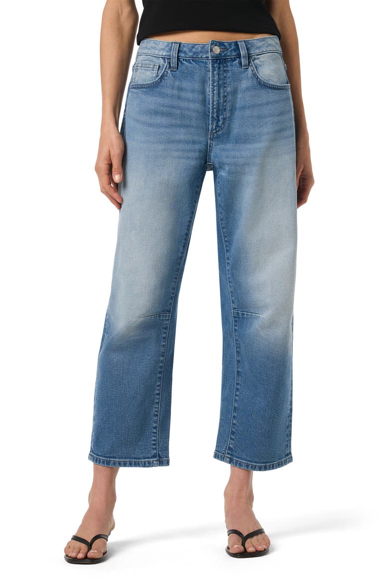 High Waist Crop Barrel Leg Jeans, Main, color, LAKSHMI