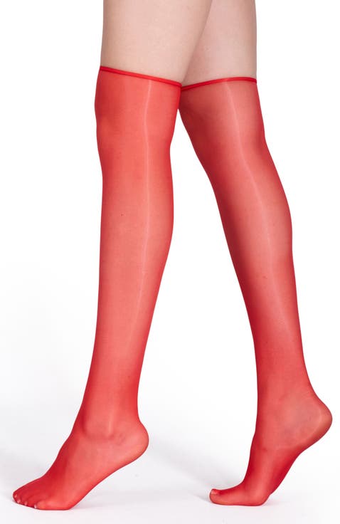 2-Pack Lustrous Silky Sheer Knee-High Socks