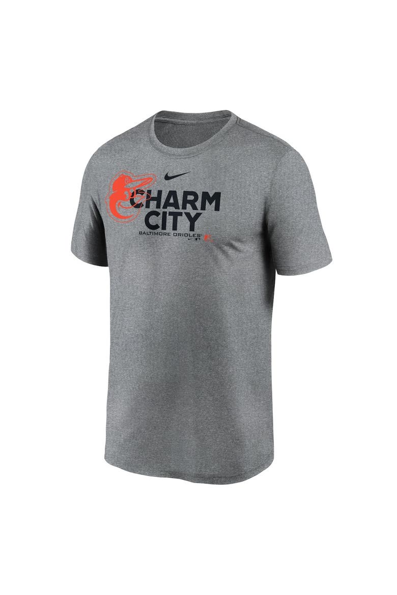Men's Nike Heathered Charcoal Baltimore Orioles Local Rep Legend Performance T-Shirt, Alternate, color, Heather Charcoal