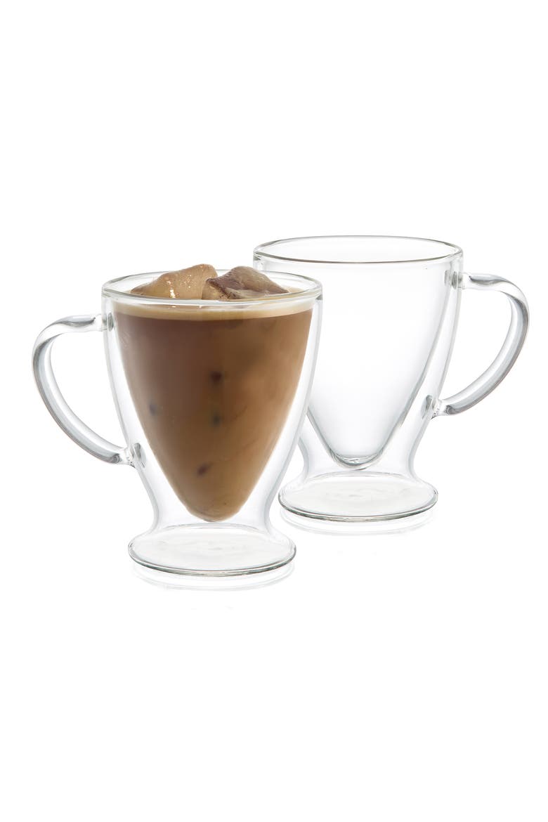 Declan Irish Double Wall Coffee Glass - Set of 2, Alternate, color, CLEAR