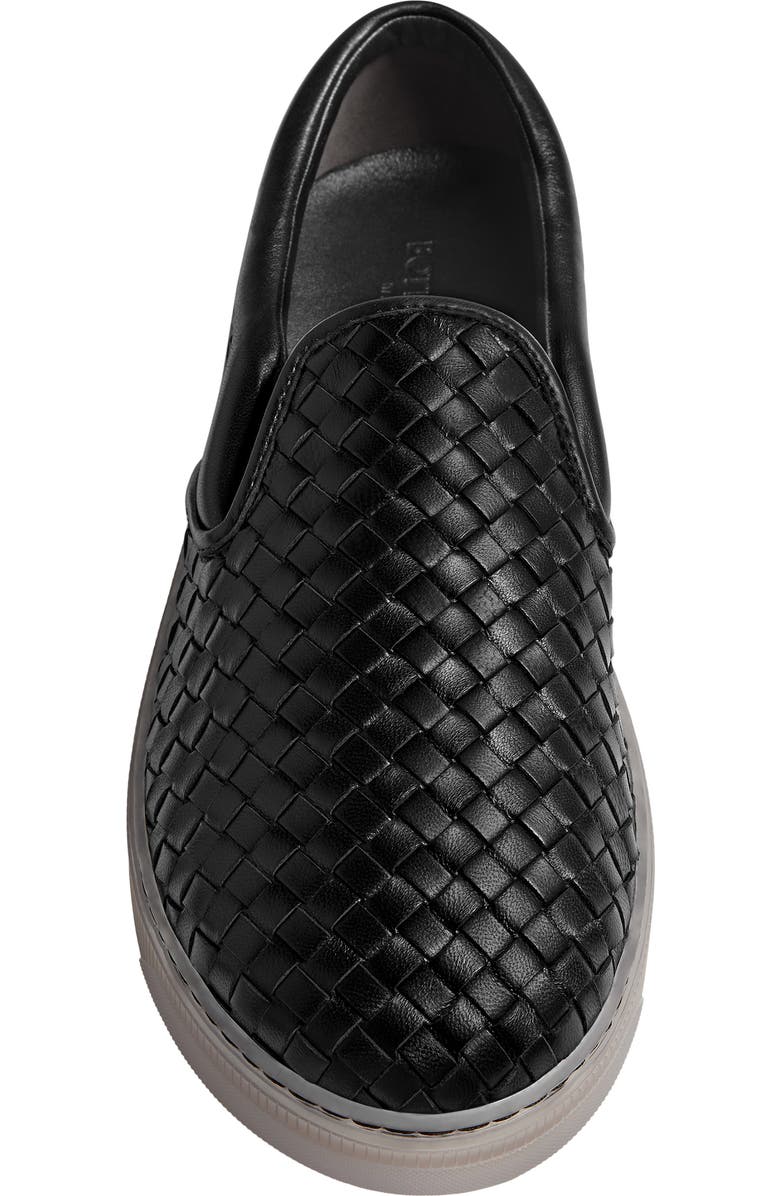 Bottega Veneta Serena Woven Leather Slip-On Sneaker, Alternate, color, 1000 Black