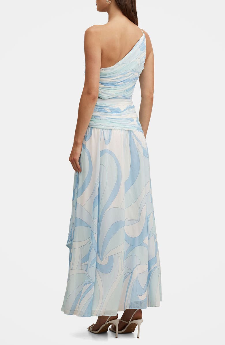 Ever New Connie Ruched Asymmetric Dress, Alternate, color, Mint Tavira