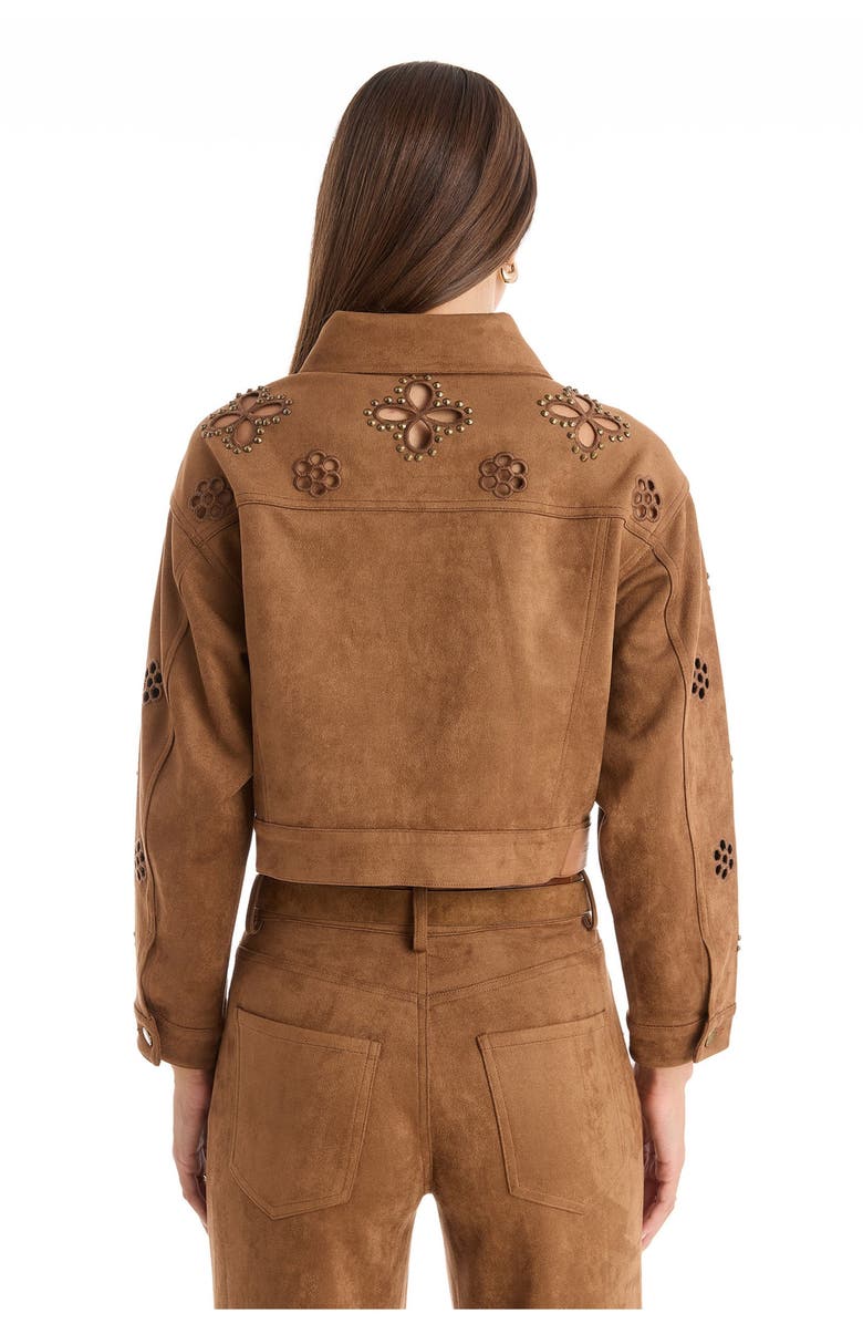 The Noli Shop Kaia Suede Jacket, Alternate, color, Cognac