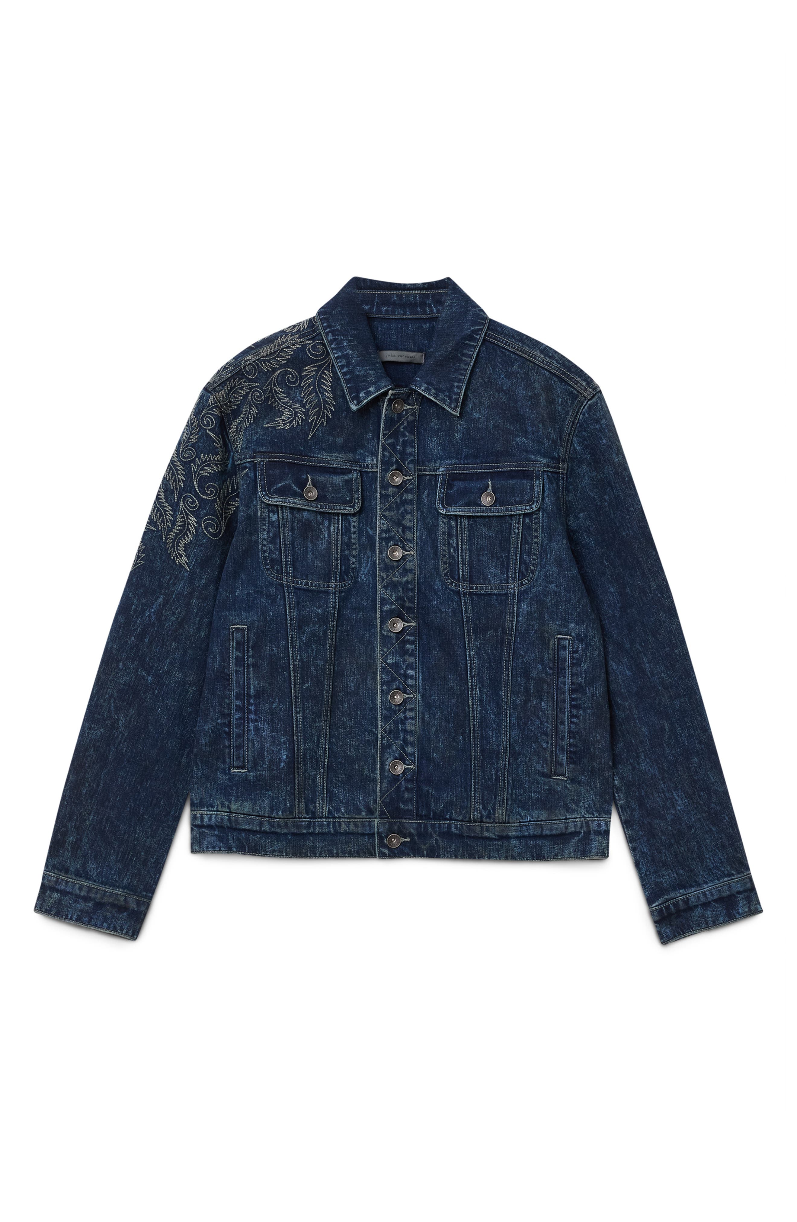ト*ロ様 8on8 AW24/Embroidered Denim Jacket Anthony Embroidered Denim Trucker Jacket (Men) | Nordstrom